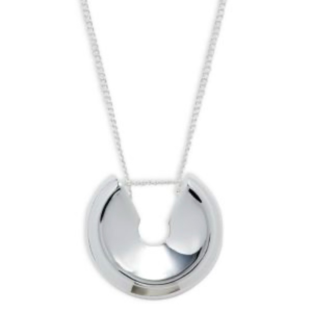 Jenny Bird Silver Open Circle Pendant Necklace